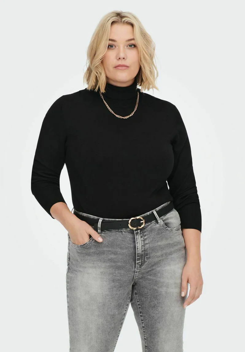 CARVENICE LIFE ROLL  - Strickpullover - black