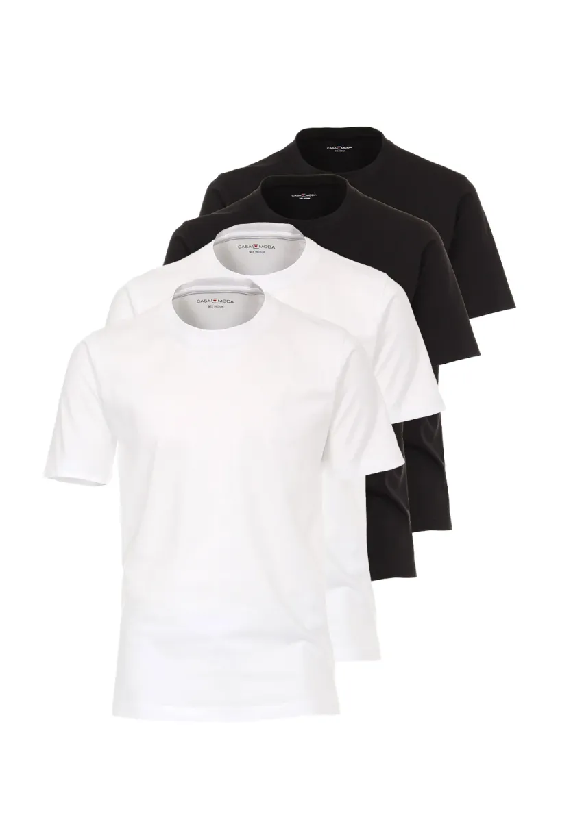 CASAMODA 4ER - T-Shirt basic - schwarz   weiß