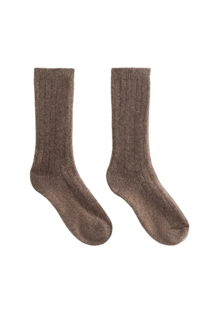 CASHMERE BLEND CLASSIC - Socken - mottled dark brown