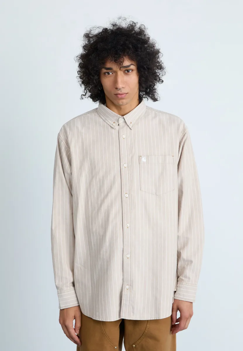 CASSEL - Hemd - peanut/white