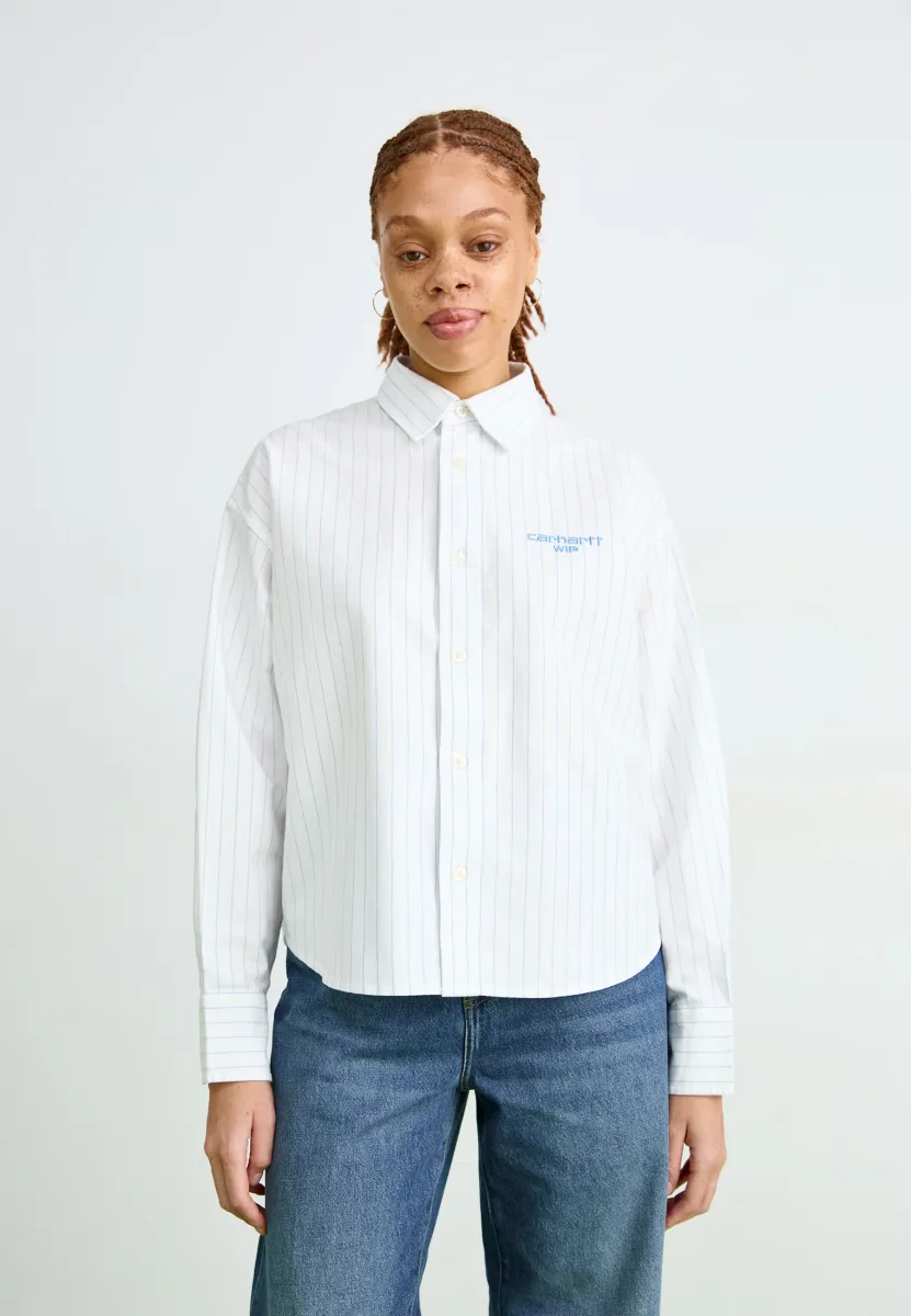 CASSEL - Hemdbluse - white/blech
