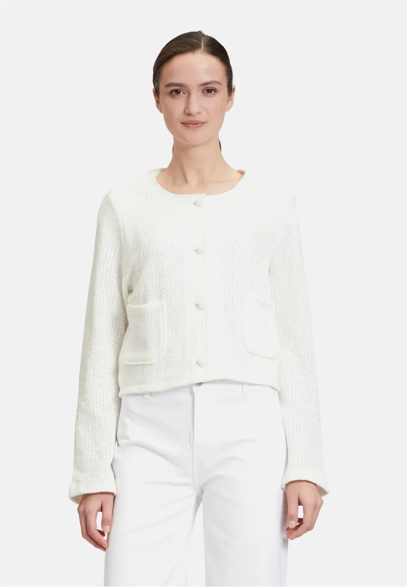 CASUAL - Strickjacke - rohweiß