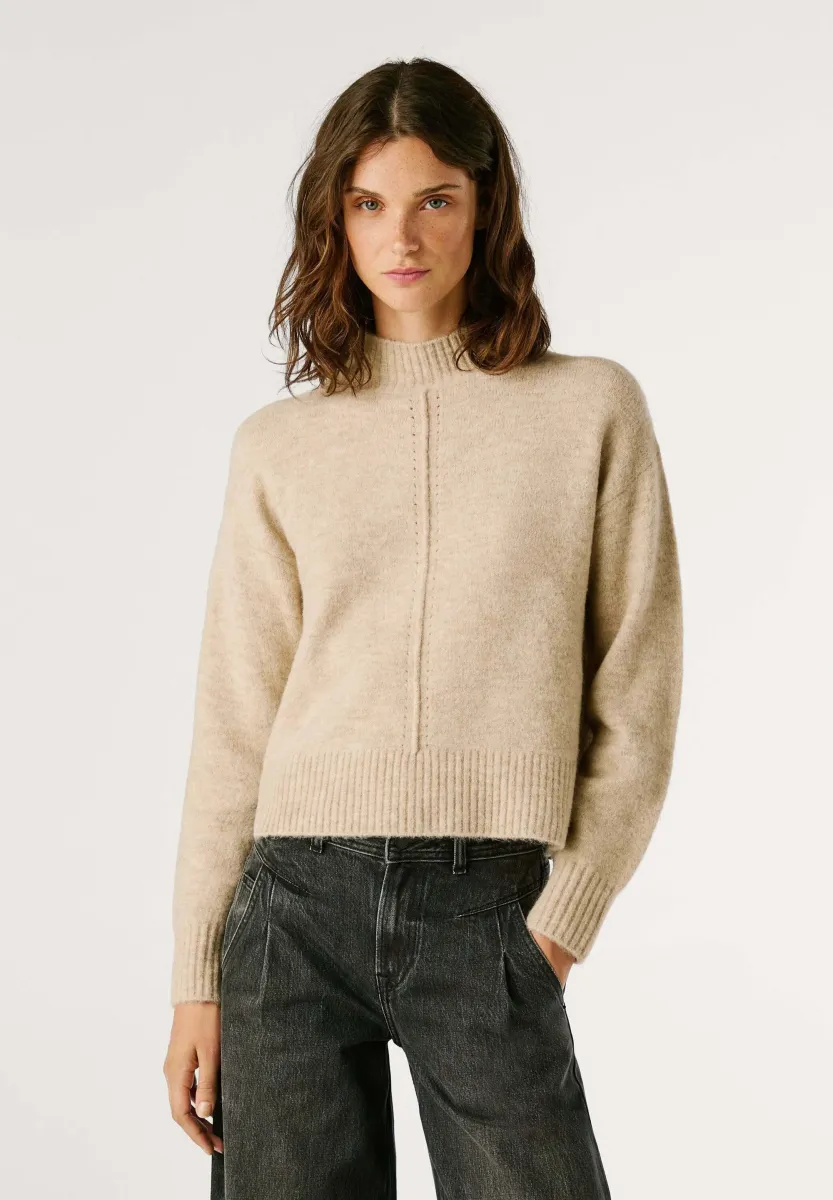 CECIL PERKINS - Strickpullover - dark ecru white