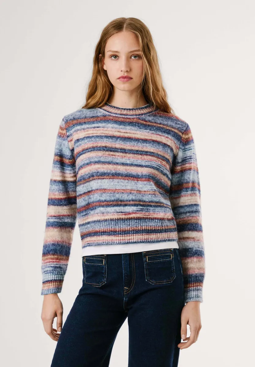 CELESTE CREW - Strickpullover - oyster white