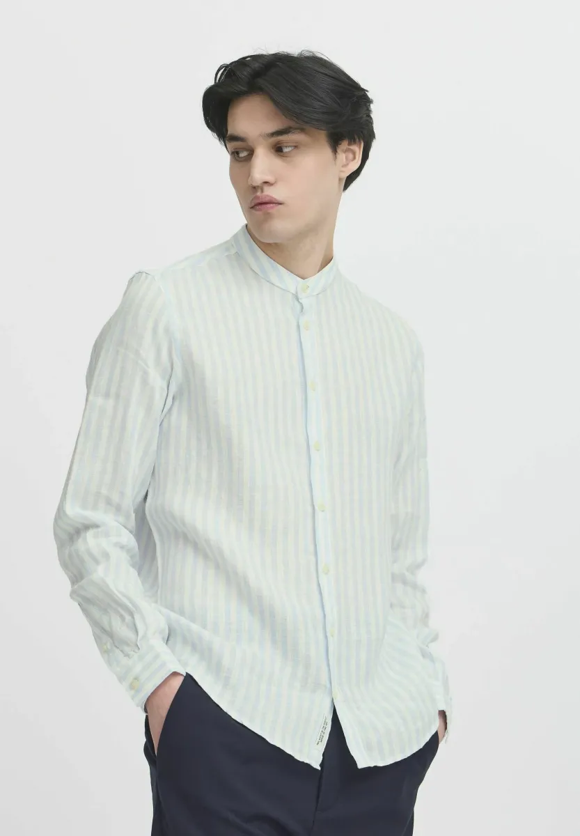 CFANTON  LINEN MIX - Hemd - chambray blue