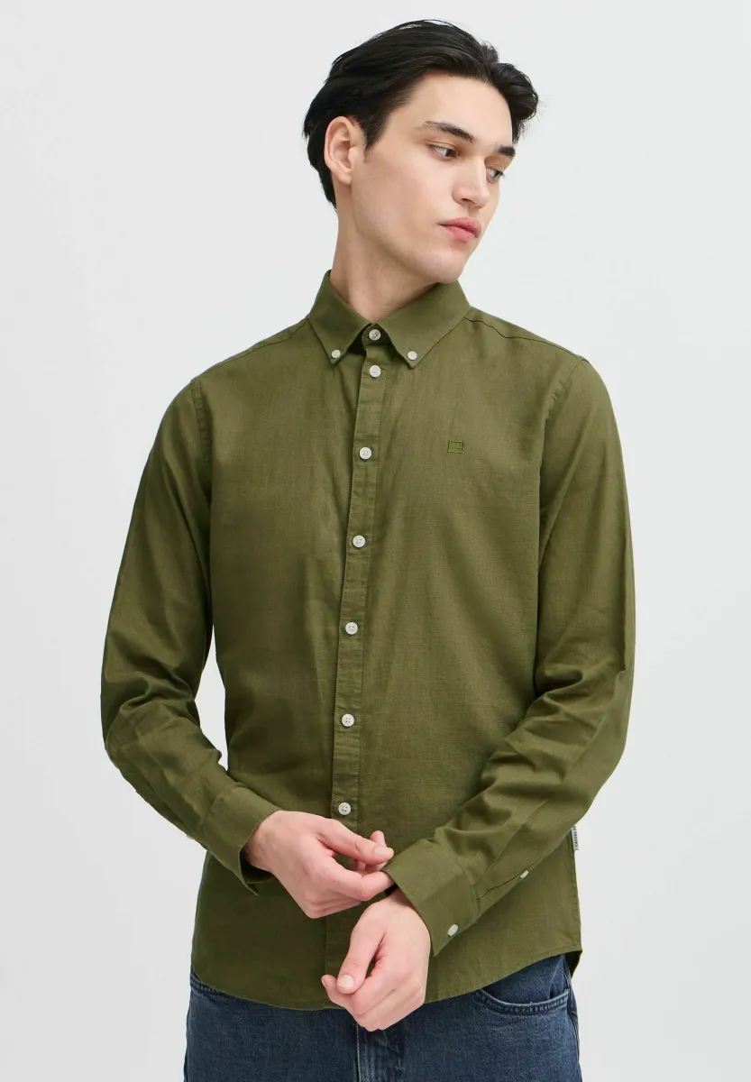 CFANTON LINEN MIX - Hemd - winter moss