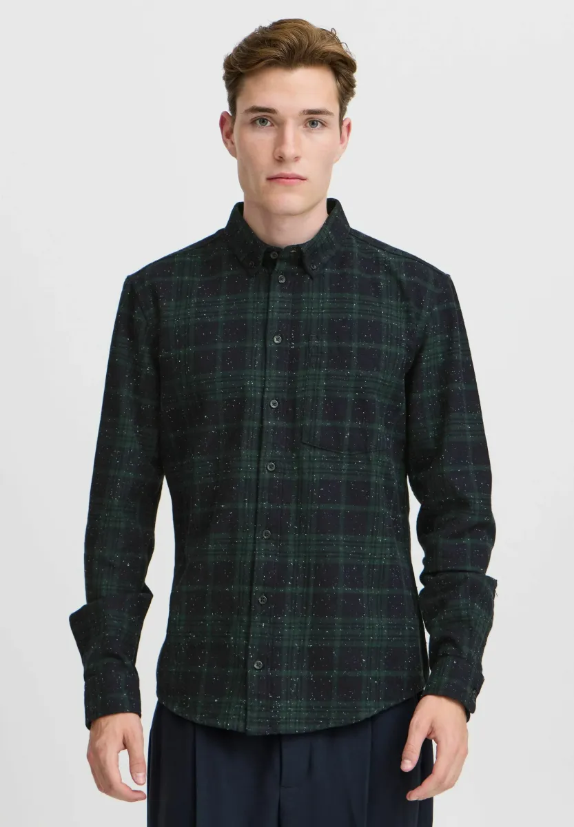 CFANTON LS CHECKED - Hemd - dark navy