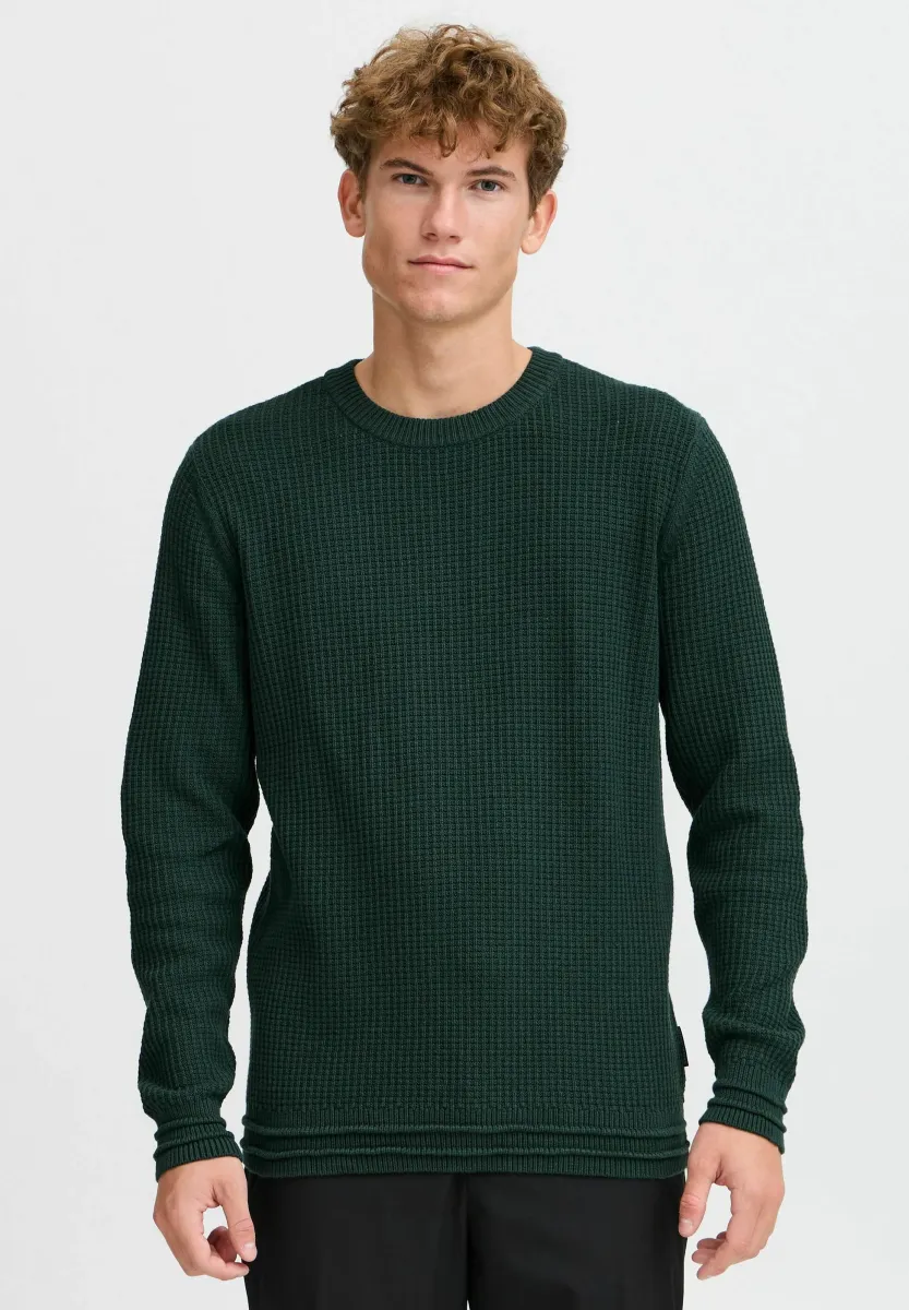 CFKARL CREW NECK STRUCTURED KNIT - Strickpullover - darkest spruce