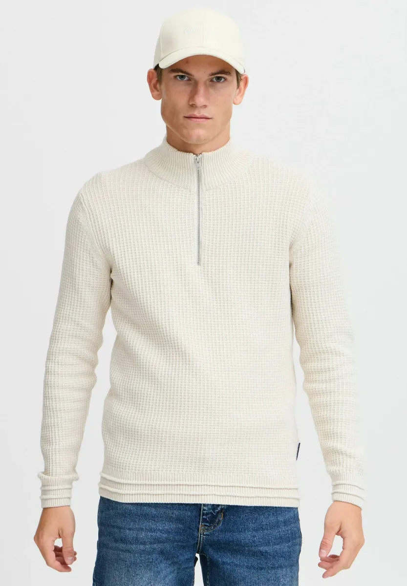 CFKARL HALFZIP STRUCTURED KNIT - Strickpullover - rainy day
