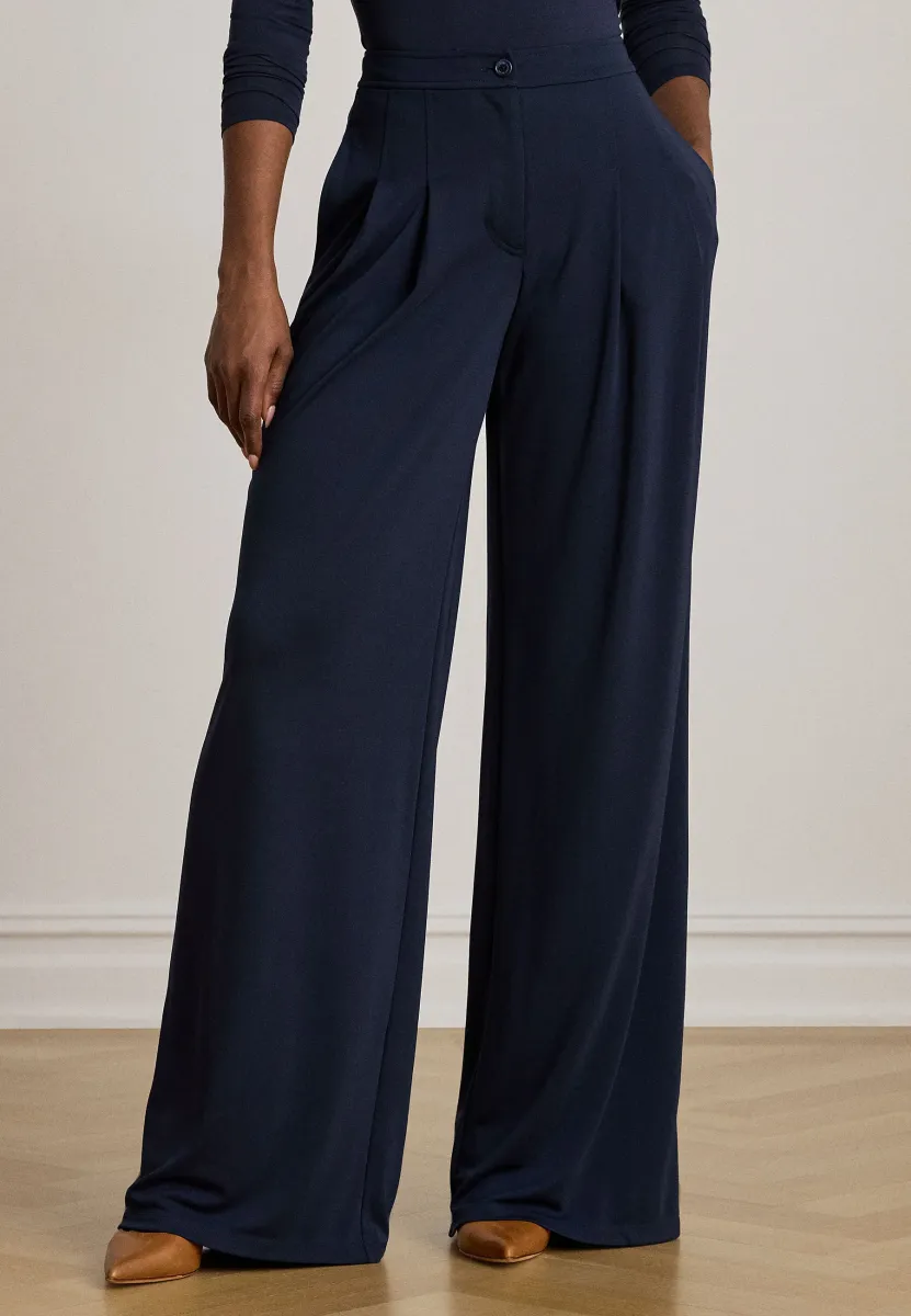 CHABRELL FULL LENGHT PLEATED - Stoffhose - lauren navy