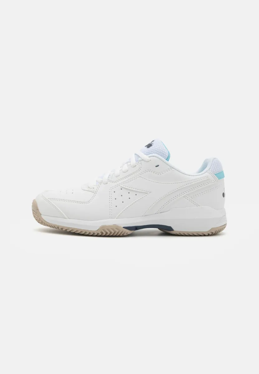 CHALLENGE 6 CLAY - Tennisschuh für Sandplätze - white/corydalis blue