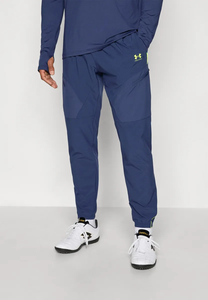 CHALLENGER WARM UP  - Jogginghose - washed navy/high vis yellow