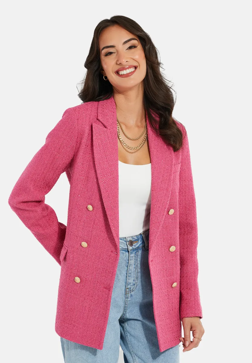 CHANCEBOUCLE - Kurzmantel - pink