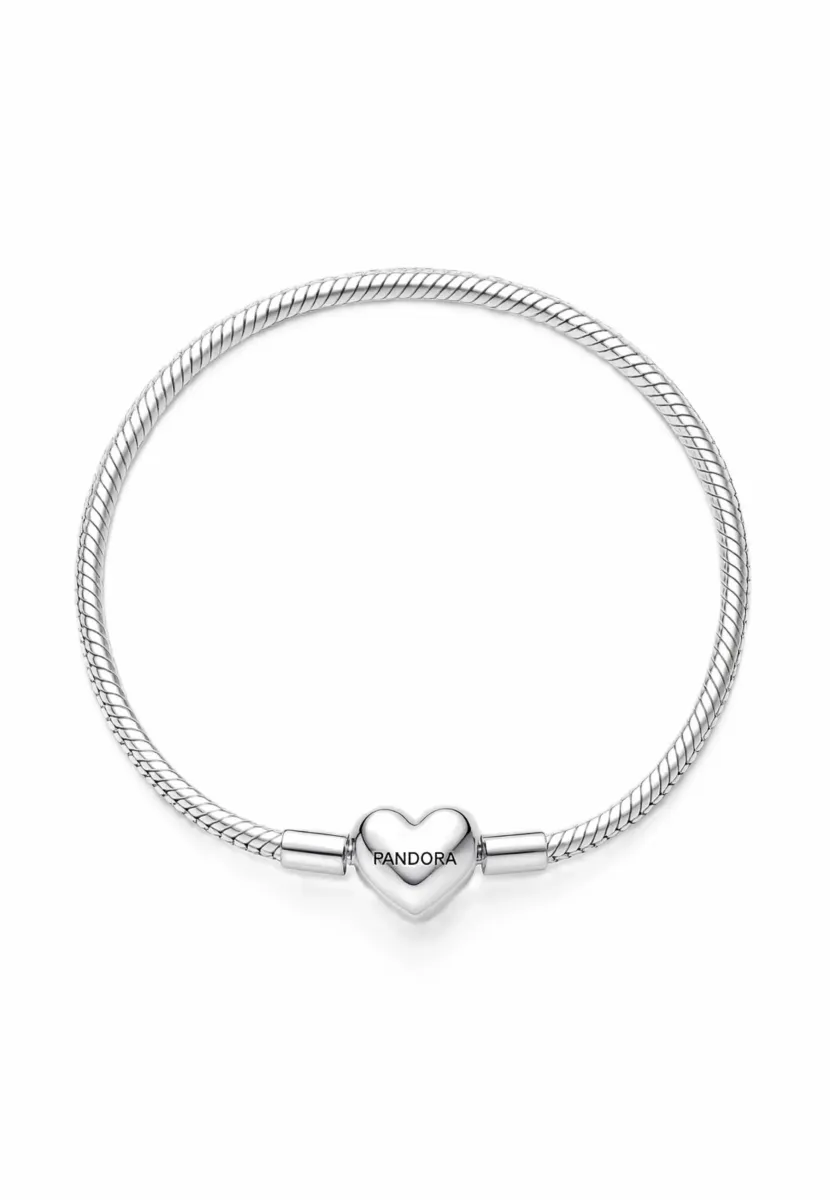 CHAÎNE SERPENT À FACETTES AVEC FERMOIR EN FORME DE CŒUR - Armband - metal