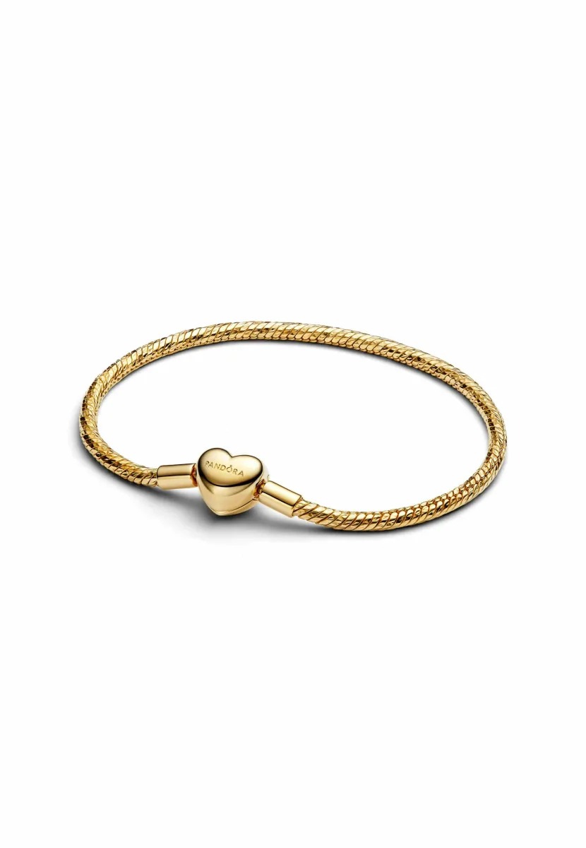 CHAÎNE SERPENT À FACETTES AVEC FERMOIR EN FORME DE CŒUR - Armband - jaune