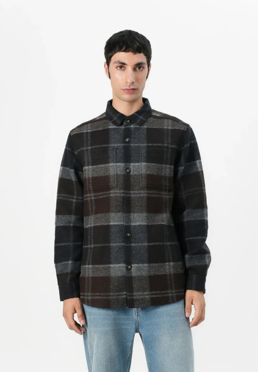 CHAPTER TAILORED CHECK OVERSHIRT - Hemd - midnight oak