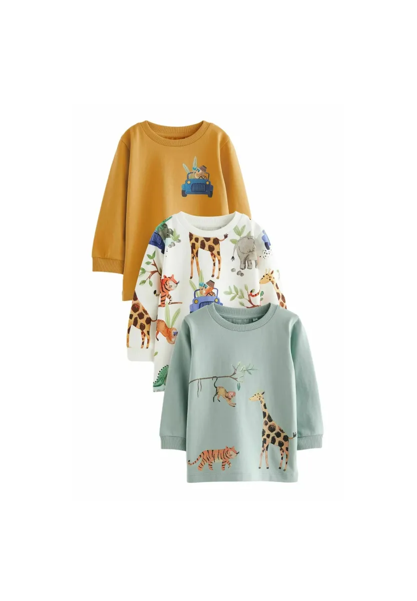 CHARACTER 3 PACK -REGULAR FIT - Langarmshirt - blue yellow safari