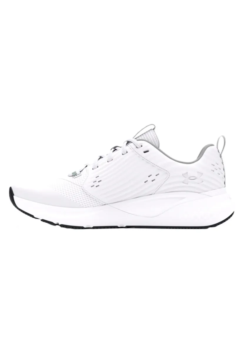 CHARGED COMMIT - Laufschuh Trail - white  mod gray  forest green