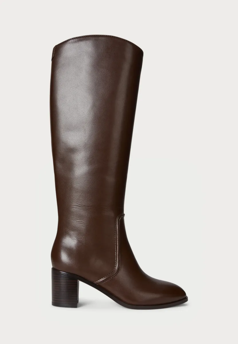 CHARLY CALFSKIN TALL BOOT - Stiefel - dark hickory