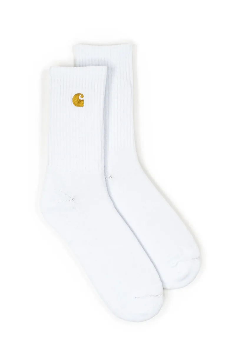 CHASE SOCKS UNISEX - Socken - white / gold