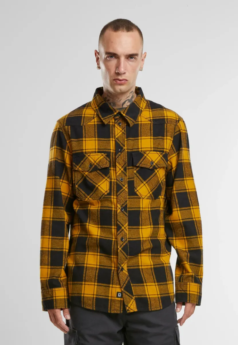 CHECK - Hemd - black yellow
