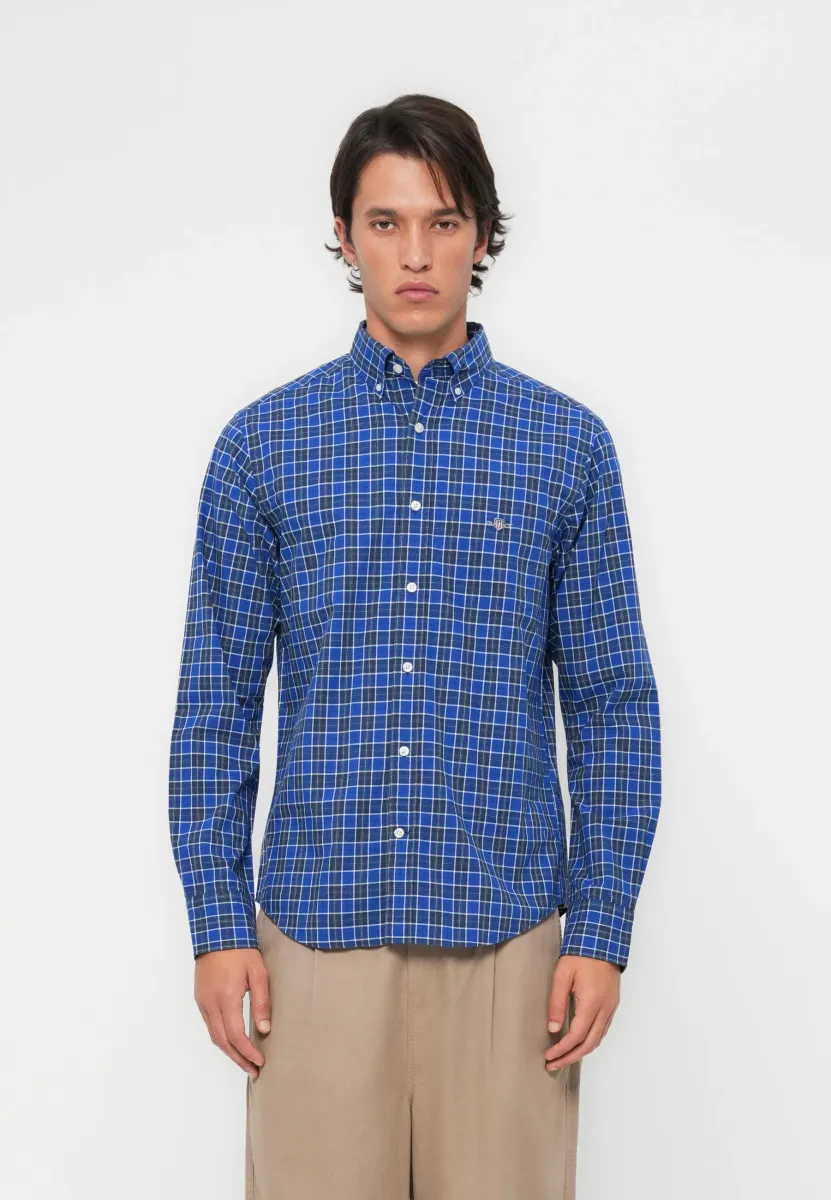 CHECK - Hemd - college blue