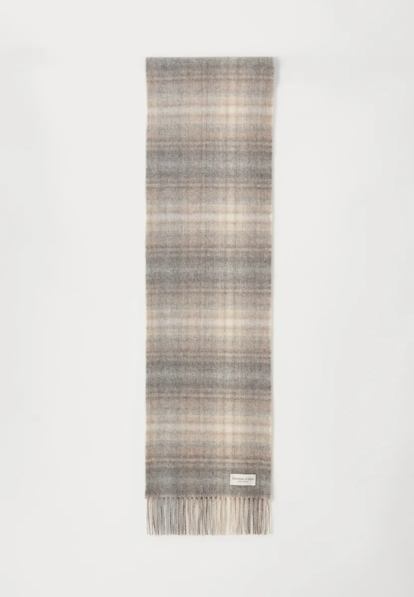 CHECK SCARF - Schal - natural