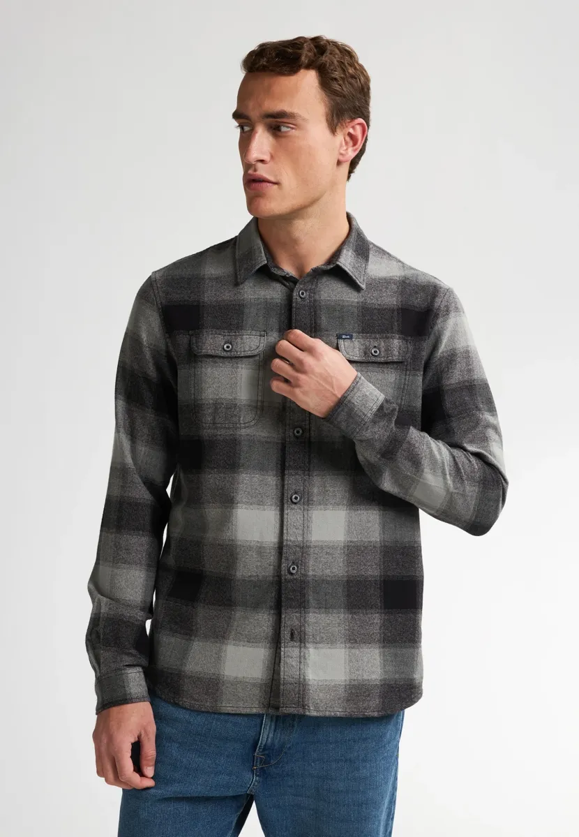 CHECKED  CASPER - Hemd - deep black