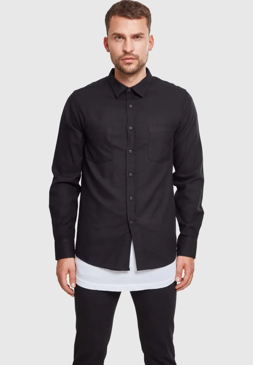 CHECKED - Hemd - blk/blk