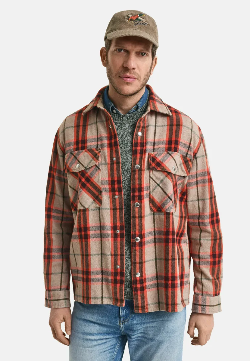 CHECKED  - Hemd - deep orange