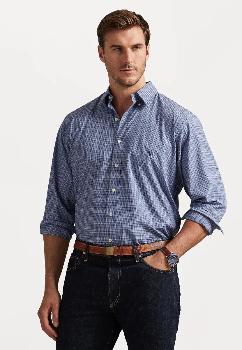 CHECKED STRETCH POPLIN SHIRT - Hemd - 7046 blue multi