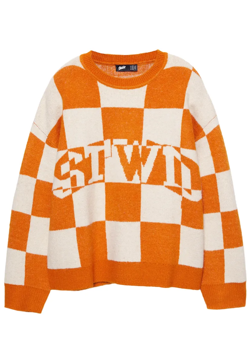 CHECKED - Strickpullover - orange