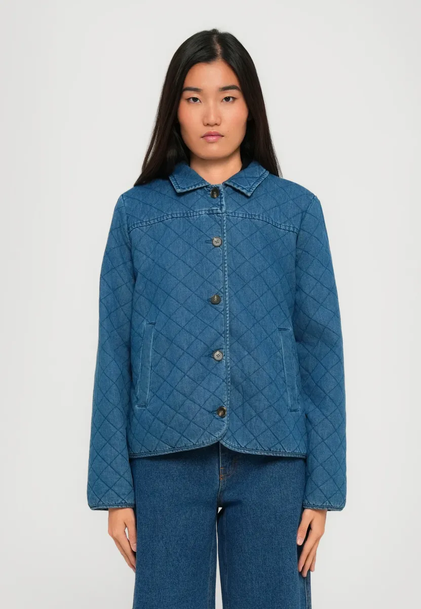CHELSY QUILT JACKET - Jeansjacke - blue