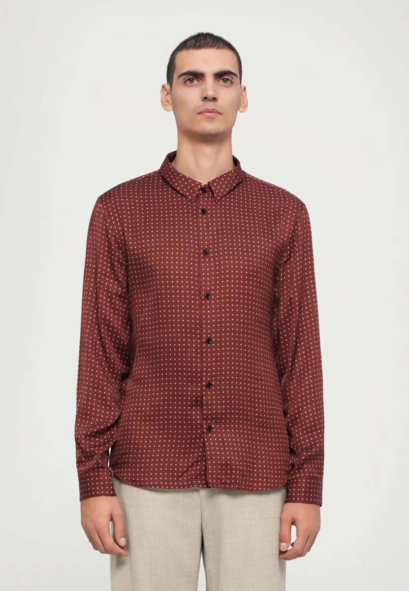 CHEMISE - Hemd - red berry/light beige