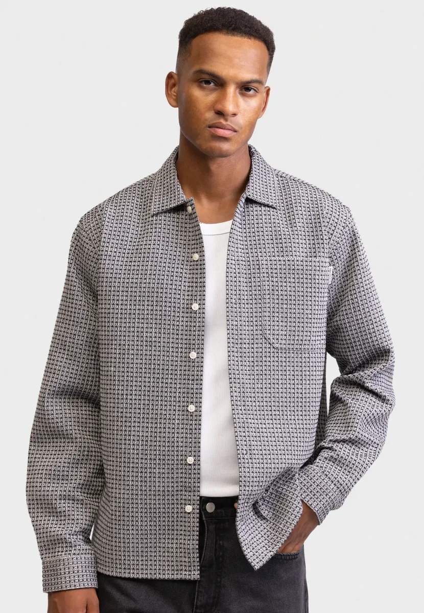 CHEN OVERSHIRT REGULAR FIT - Hemd - black grindle