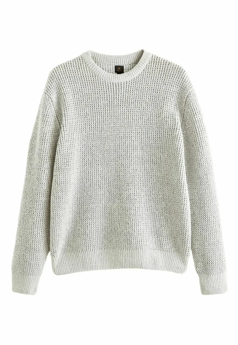 CHENILLE CREW NECK REGULAR FIT - Strickpullover - ecru white