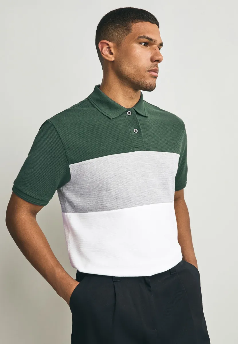 CHEST BLOCK STANDARD - Poloshirt - green grey