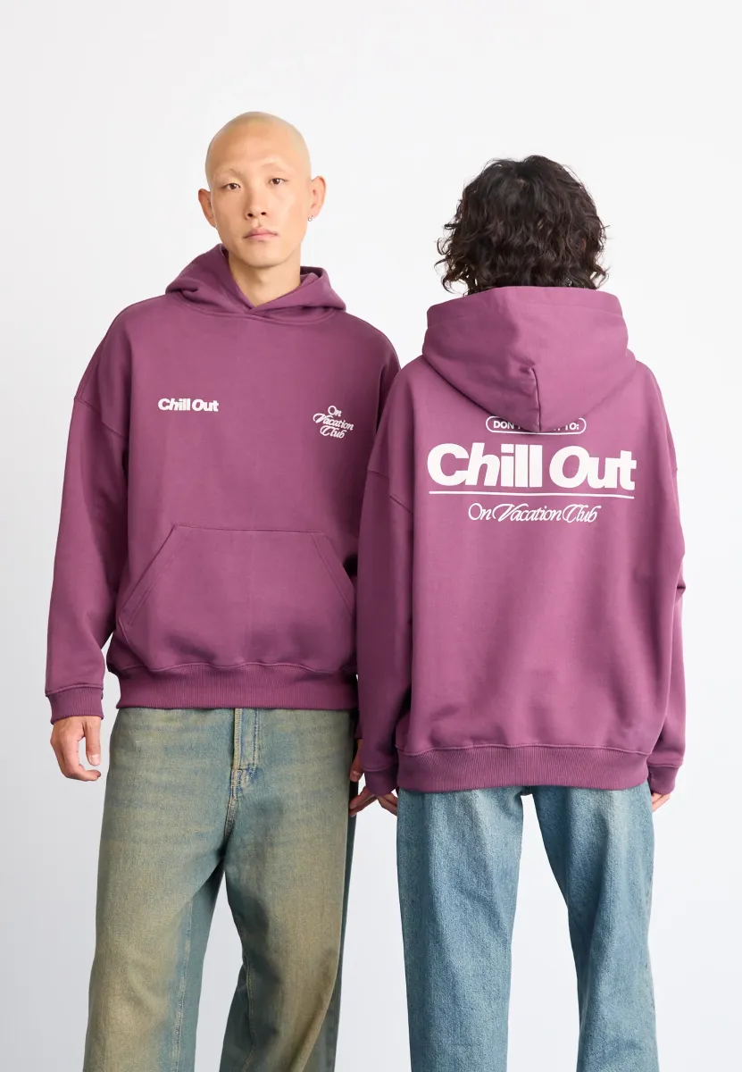 CHILL OUT HOODIE UNISEX - Kapuzenpullover - burgundy