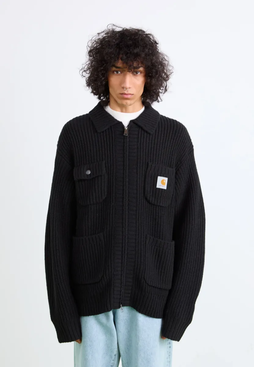 CHORE JACKET - Strickjacke - black