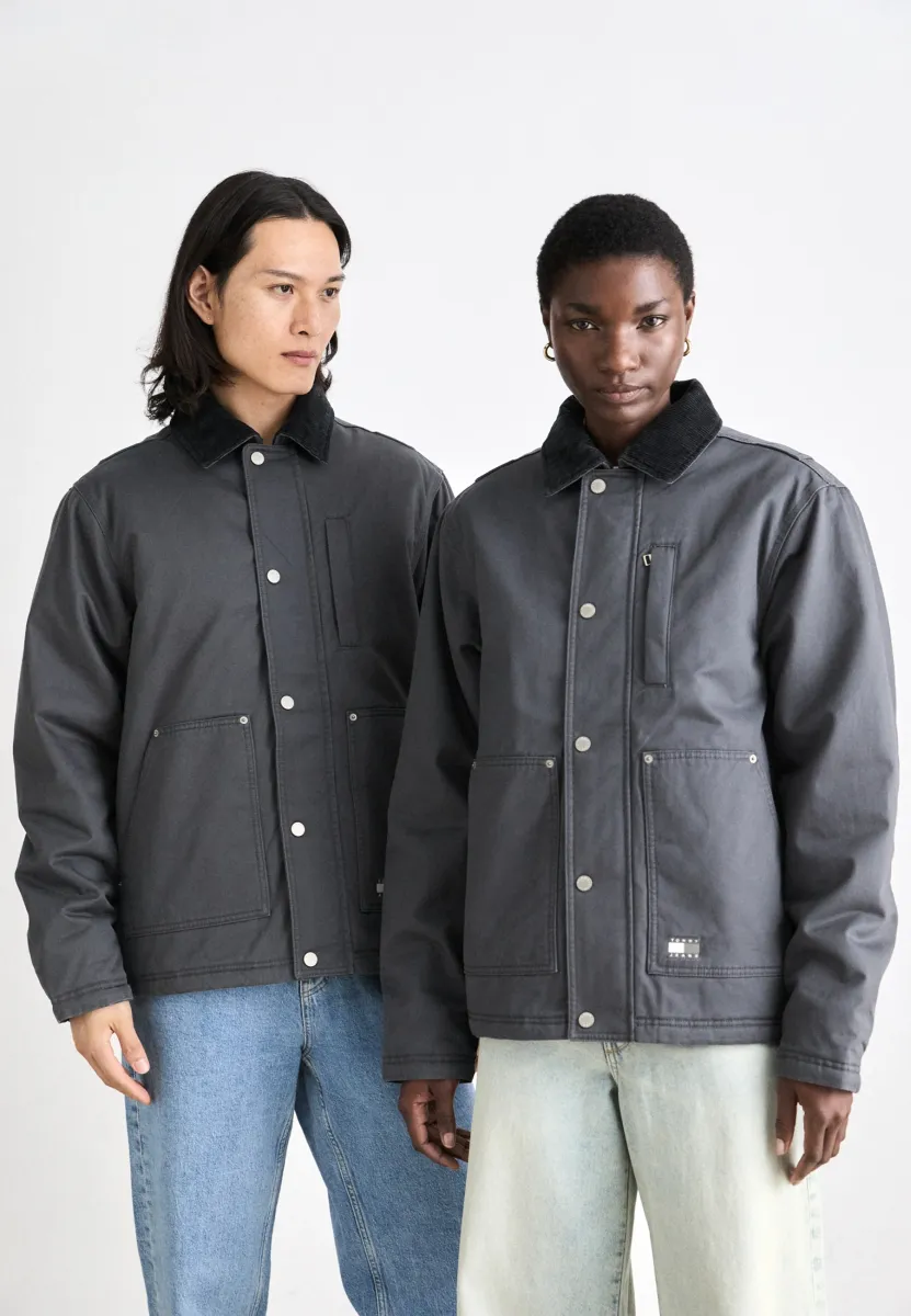 CHORE JACKET UNISEX - Winterjacke - washed black