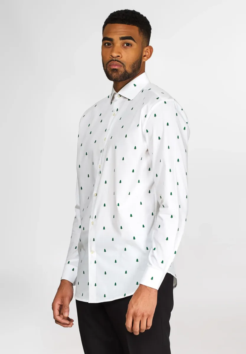 CHRISTMAS TREES TAILORED FIT - Hemd - white