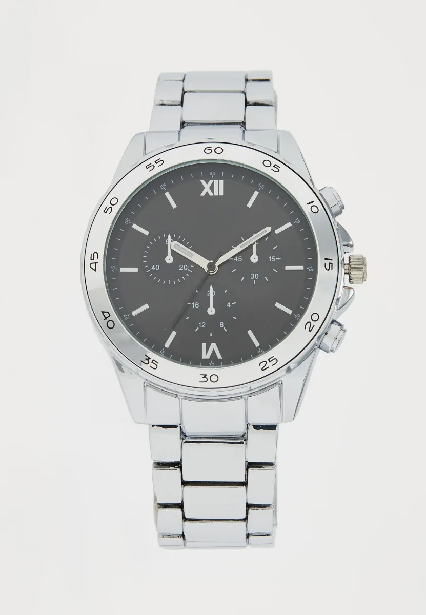 Chronograph - black and silver coloured