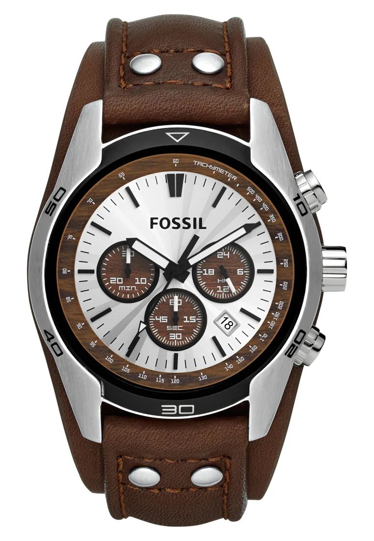 Chronograph - braun- und silberfarben