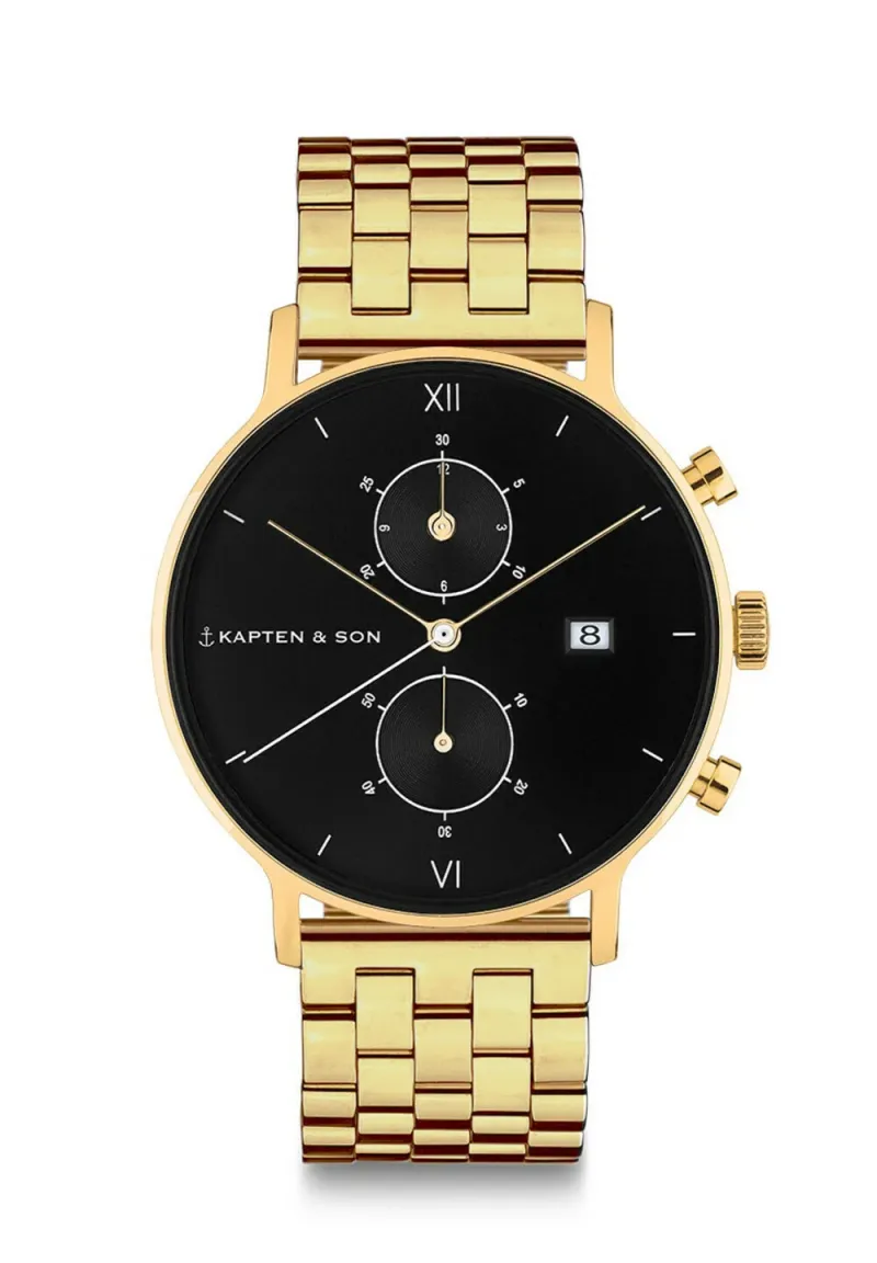 Chronograph - gold coloured black
