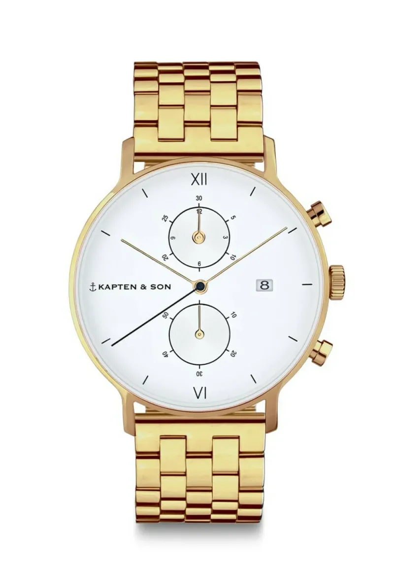 Chronograph - gold coloured white