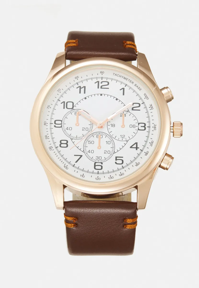 Chronograph - rose gold-coloured