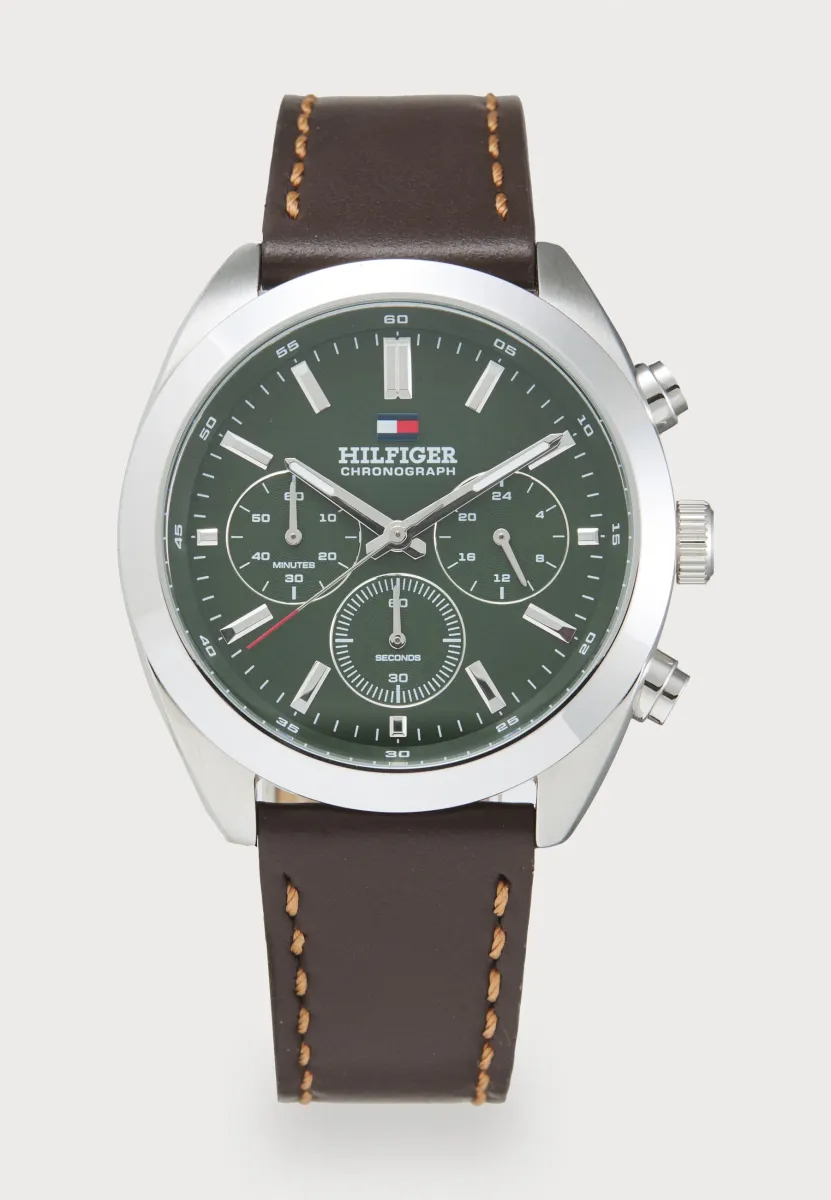 Chronograph - silver-coloured/brown/green