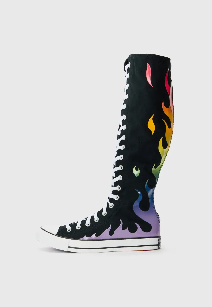 CHUCK TAYLOR ALL STAR - Sneaker high - black/chaos fushia