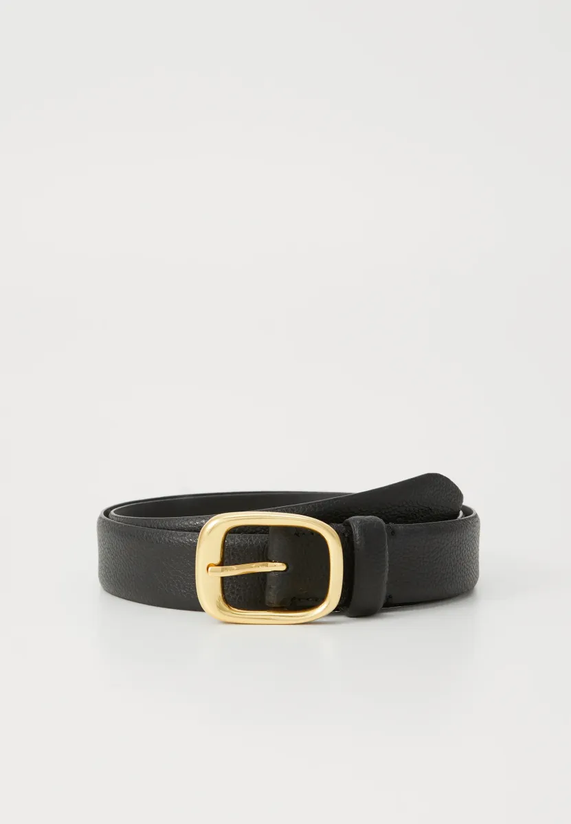 CHUNKY BUCKLE PEBBLE STRAP  - Gürtel - black/tumbled deep gold-coloured