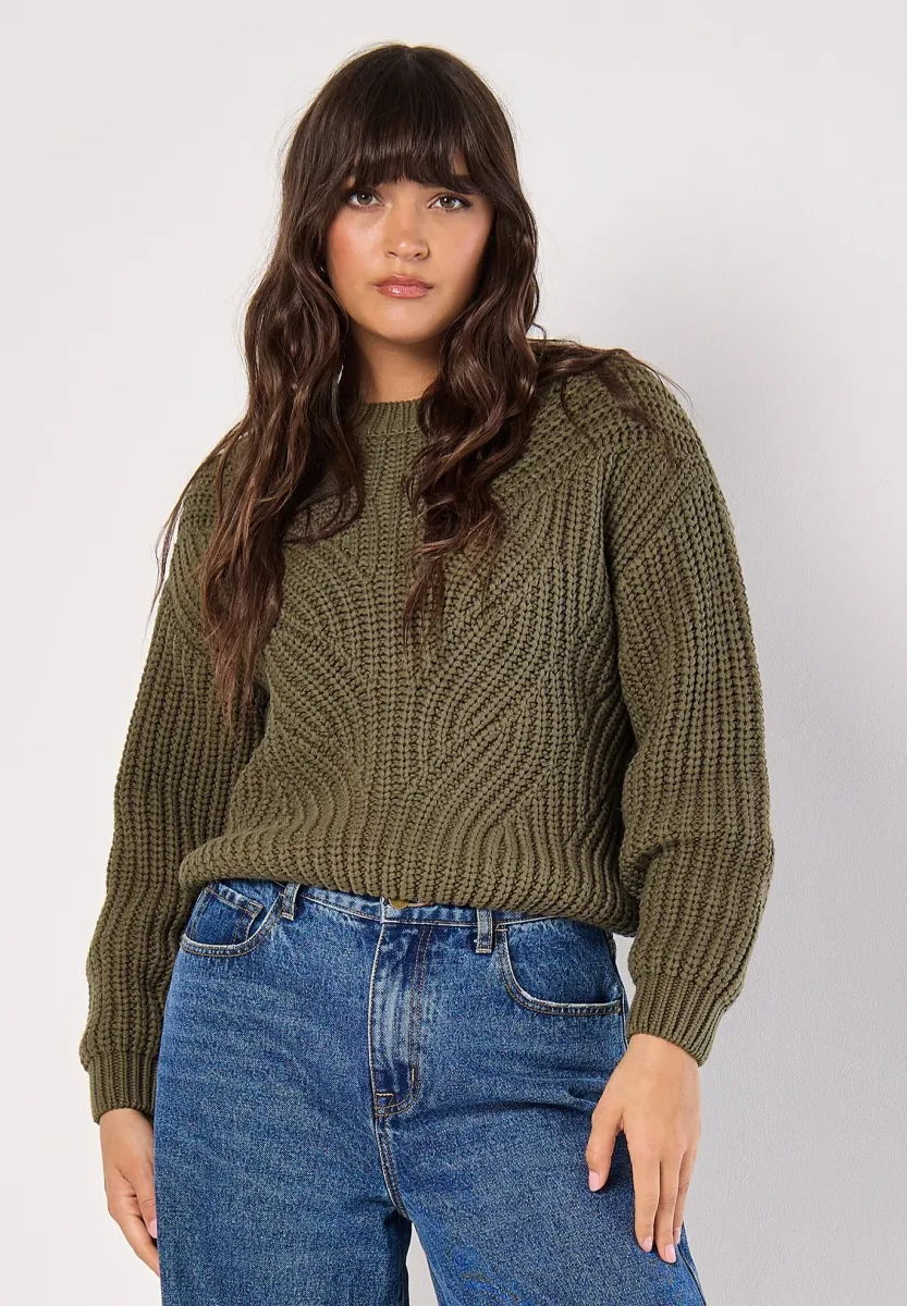 CHUNKY CABLE  - Strickpullover - khaki